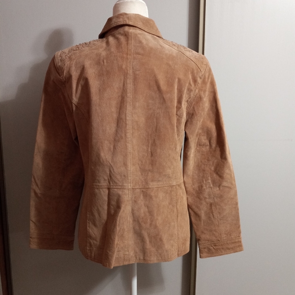 Brandon Thomas Leather Beaded Cowboy Outdoor Casual Occasion Boho Western Coat - Picture 5 of 6